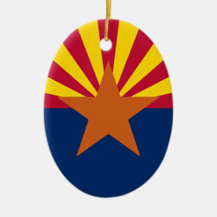 Ornement En Céramique Drapeau de l'Arizona