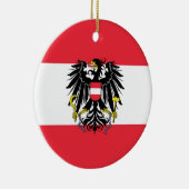 Ornement En Céramique Drapeau de l'Autriche - le Flagge Österreichs (Droite)