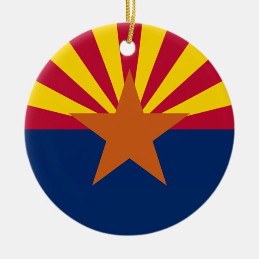 Ornement En Céramique Drapeau de l'État d'Arizona (Devant)