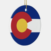 Ornement En Céramique Drapeau de l'état du Colorado (Droite)