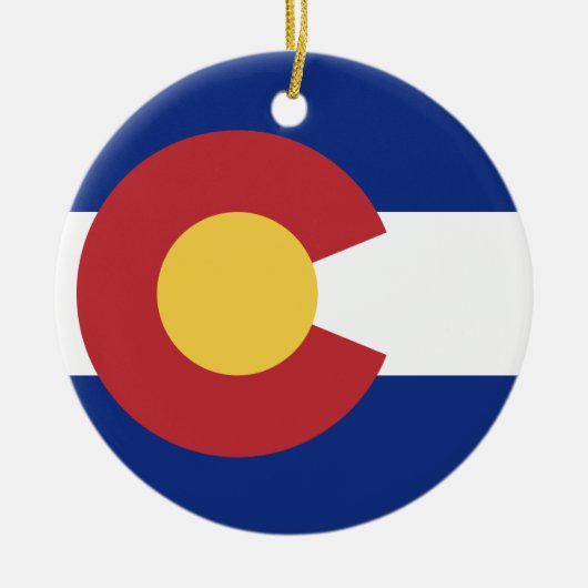 Ornement En Céramique Drapeau de l'état du Colorado (Devant)