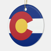 Ornement En Céramique Drapeau de l'état du Colorado (Gauche)