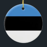 Ornement En Céramique Drapeau de l'ornement estonien<br><div class="desc">Drapeau de l'ornement estonien</div>