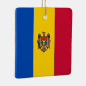 Ornement En Céramique Drapeau de Moldova (Droite)