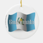 Ornement En Céramique Drapeau de ondulation du Guatemala (Dos)