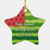 Ornement En Céramique Drapeau de pastèque (Dos)