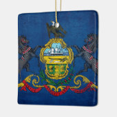 Ornement En Céramique Drapeau de Pennsylvanie en détresse (Gauche)