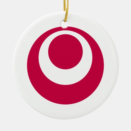 Ornement En Céramique Drapeau de préfecture d'Okinawa (Devant)