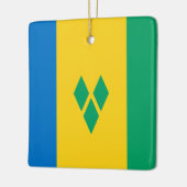 Ornement En Céramique Drapeau de Saint-Vincent-et-les Grenadines (Gauche)
