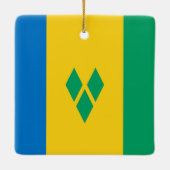 Ornement En Céramique Drapeau de Saint-Vincent-et-les Grenadines (Dos)