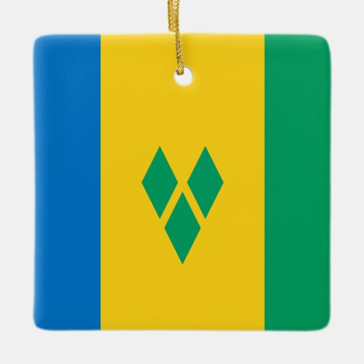 Ornement En Céramique Drapeau de Saint-Vincent-et-les Grenadines (Devant)