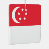 Ornement En Céramique Drapeau de Singapour (Droite)