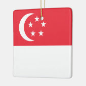 Ornement En Céramique Drapeau de Singapour (Gauche)