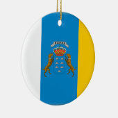 Ornement En Céramique Drapeau des Îles Canaries (Espagne) (Droite)