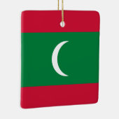 Ornement En Céramique Drapeau des Maldives (Droite)