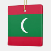 Ornement En Céramique Drapeau des Maldives (Gauche)