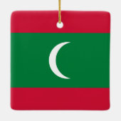 Ornement En Céramique Drapeau des Maldives (Dos)