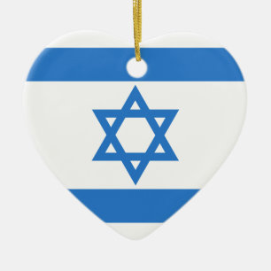 Ornement En Céramique Drapeau d'Israël