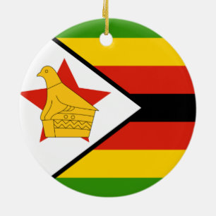 Ornement En Céramique Drapeau d'ornement du Zimbabwe