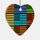 Ornement En Céramique Drapeau drôle USA (Droite)