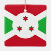 Ornement En Céramique Drapeau du Burundi (Dos)
