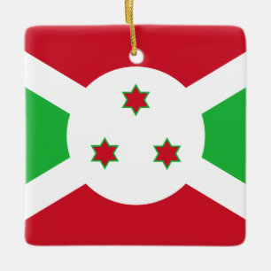Ornement En Céramique Drapeau du Burundi