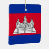 Ornement En Céramique Drapeau du Cambodge (Droite)