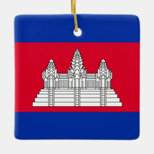 Ornement En Céramique Drapeau du Cambodge (Devant)