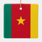 Ornement En Céramique Drapeau du Cameroun (Dos)