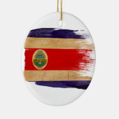 Ornement En Céramique Drapeau du Costa Rica (Droite)
