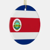Ornement En Céramique Drapeau du Costa Rica (Droite)