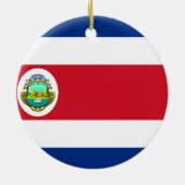 Ornement En Céramique Drapeau du Costa Rica (Dos)