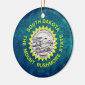 Ornement En Céramique Drapeau du Dakota du Sud (Gauche)