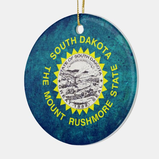 Ornement En Céramique Drapeau du Dakota du Sud (Gauche)