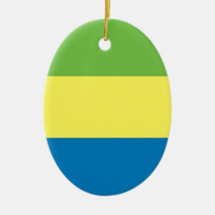 Ornement En Céramique Drapeau du Gabon