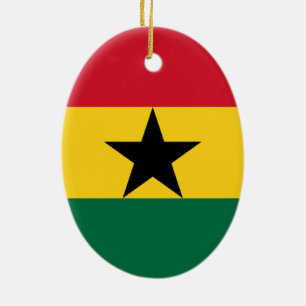 Ornement En Céramique Drapeau du Ghana