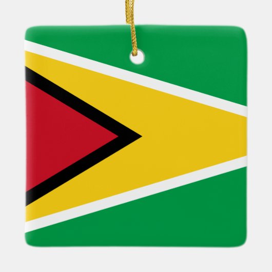 Ornement En Céramique Drapeau du Guyana (Guyana) (Devant)
