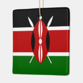 Ornement En Céramique Drapeau du Kenya (Gauche)