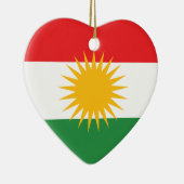 Ornement En Céramique Drapeau du Kurdistan ; Kurde ; Kurde (Droite)