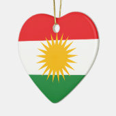 Ornement En Céramique Drapeau du Kurdistan ; Kurde ; Kurde (Gauche)