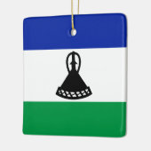 Ornement En Céramique Drapeau du Lesotho (Gauche)
