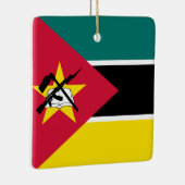 Ornement En Céramique Drapeau du Mozambique (Droite)