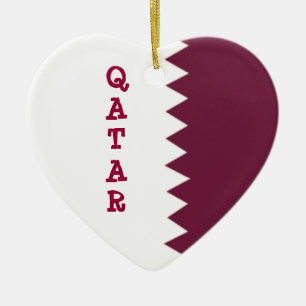 Ornement En Céramique Drapeau du Qatar