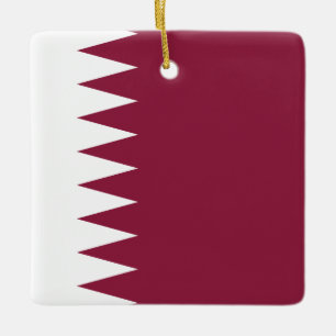 Ornement En Céramique Drapeau du Qatar