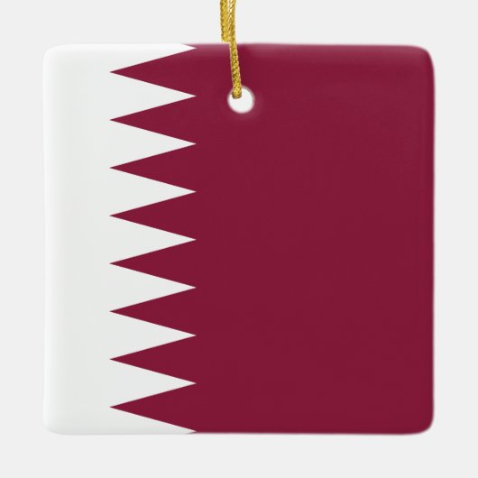 Ornement En Céramique Drapeau du Qatar (Devant)