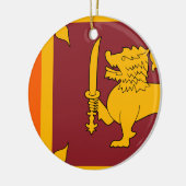 Ornement En Céramique Drapeau du Sri Lanka (Gauche)