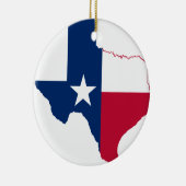 Ornement En Céramique Drapeau du Texas (Droite)