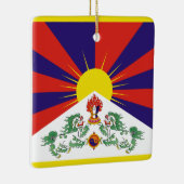 Ornement En Céramique Drapeau du Tibet libre (Droite)