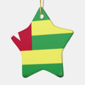 Ornement En Céramique Drapeau du Togo (Gauche)