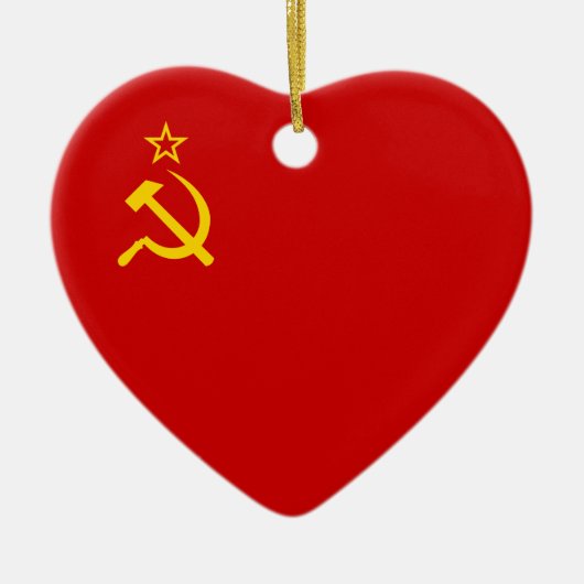 Ornement En Céramique Drapeau d'Union Soviétique (Devant)